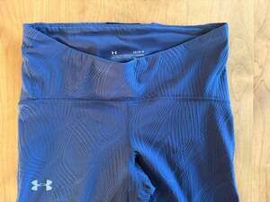 Under Armour HeatGear Compression Leggings Blue Textured Size Large